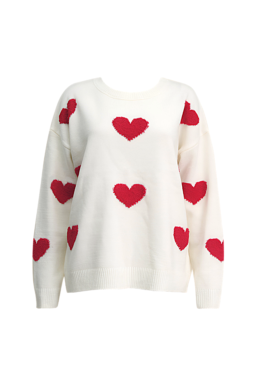 Oversize-Strickpullover mit Herzchen – Barissa