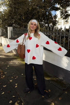 Oversize-Strickpullover mit Herzchen – Barissa