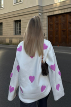 Oversize-Strickpullover mit Herzchen – Barissa