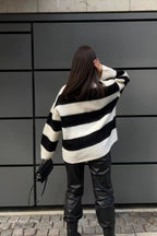 Oversize-Pullover für Damen mit Rundhalsausschnitt und überschnittenen Schultern – Hanna