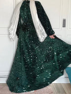 Natash - Langärmeliges Paillettenkleid mit Rundhalsausschnitt