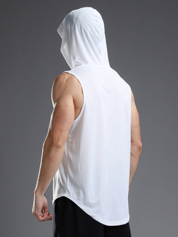 T-shirt sans manches à capuche