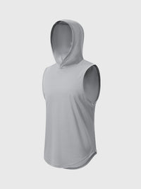 T-shirt sans manches à capuche