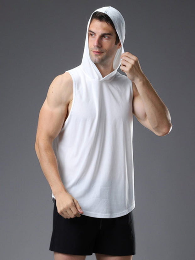 T-shirt sans manches à capuche