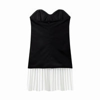 Samana - Robe bustier en patchwork de velours