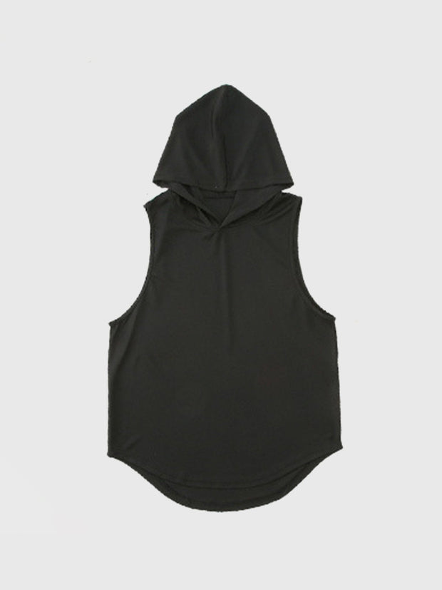 T-shirt sans manches à capuche