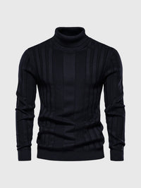 Pull à col roulé rayé pour homme