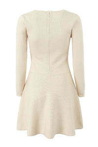 Galy- Mini robe en maille à encolure carrée