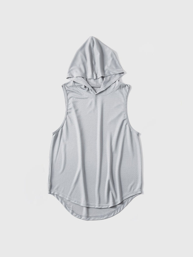 T-shirt sans manches à capuche
