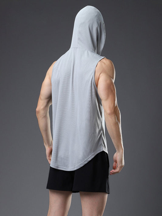 T-shirt sans manches à capuche