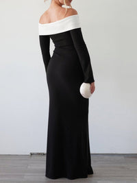 Sahan - Robe contrastée sur les épaules
