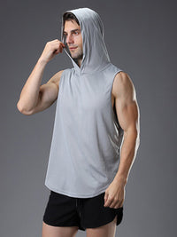 T-shirt sans manches à capuche