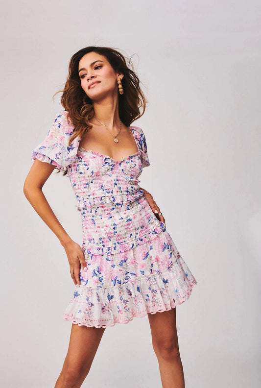 Heda Mini-robe à volants dégradés