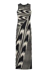 Kay Maxi robe en tricot avec col rond