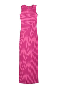 Kay Maxi robe en tricot avec col rond