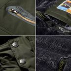 Wasserdichte gefütterte Herrenjacke mit Kapuze - Cavalieri