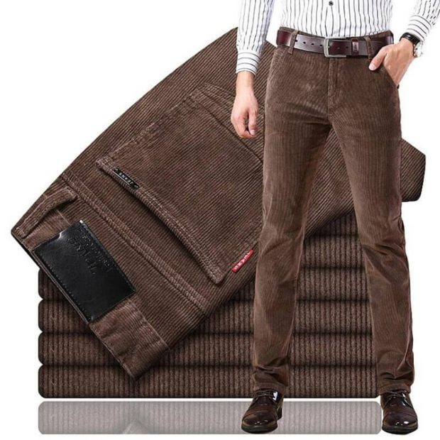 Rüdiger - Pantalons décontractés en velours côtelé pour hommes