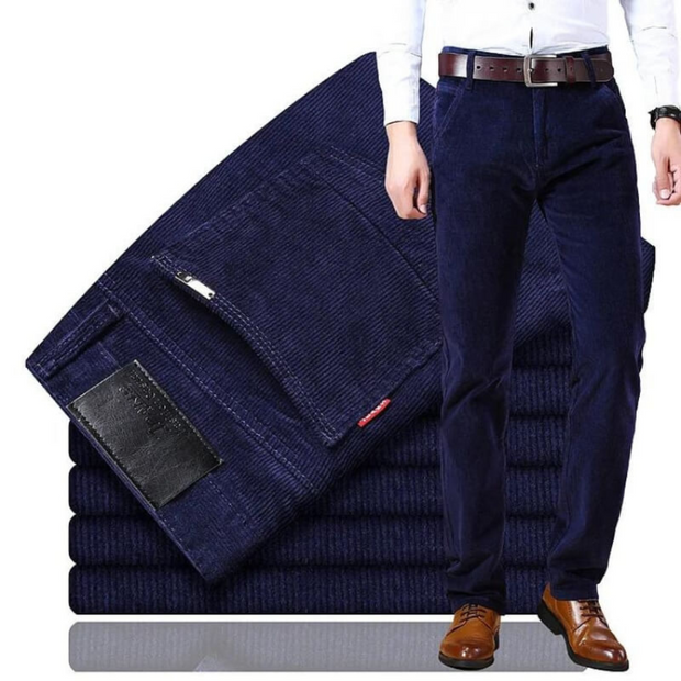 Rüdiger - Pantalons décontractés en velours côtelé pour hommes