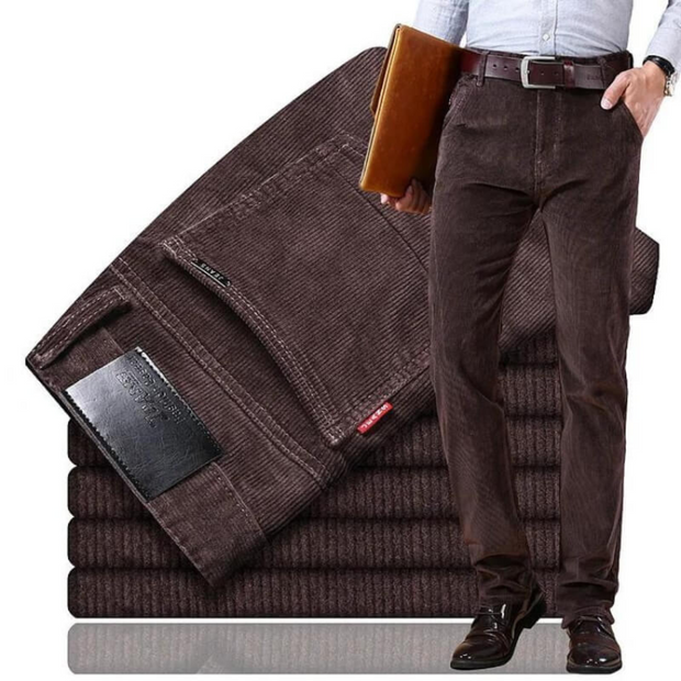 Rüdiger - Pantalons décontractés en velours côtelé pour hommes