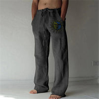 Sonnio - Pantalon d'été décontracté en lin pour hommes