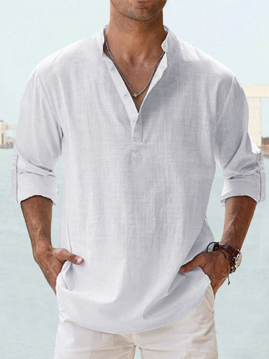 Leo - Chemise d'été légère en lin - Aérée, élégante et parfaite pour les jours chauds