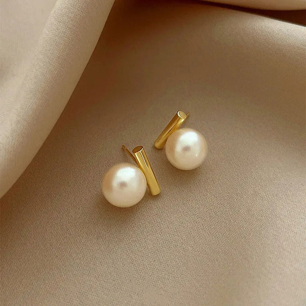 Boucles d'oreilles barrettes nacrées