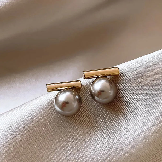 Boucles d'oreilles barrettes nacrées