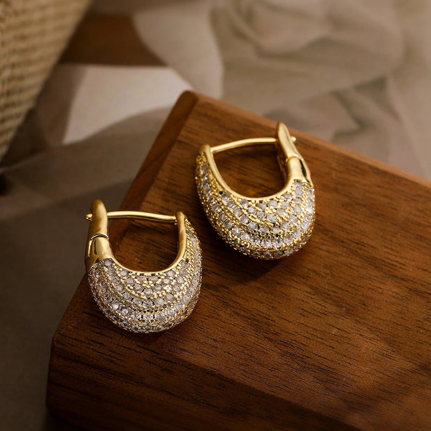 Boucles d'oreilles chic en acier inoxydable