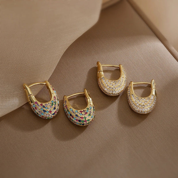 Boucles d'oreilles chic en acier inoxydable