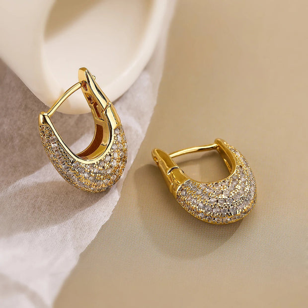 Boucles d'oreilles chic en acier inoxydable