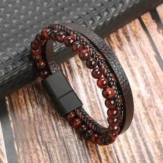Opulent Vintage - Bracelet en cuir de luxe