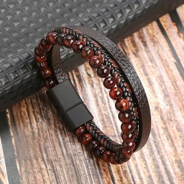 Opulent Vintage - Bracelet en cuir de luxe