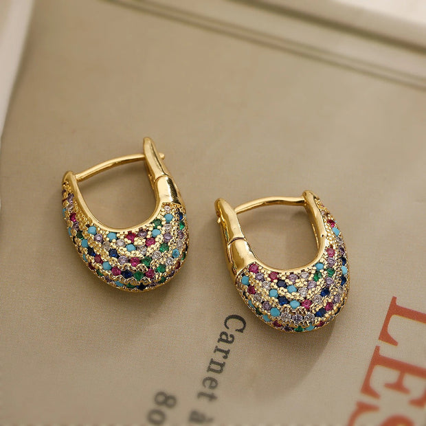 Boucles d'oreilles chic en acier inoxydable