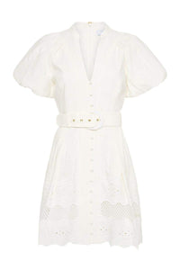 Miranda - Mini robe avec décolleté en V brodé