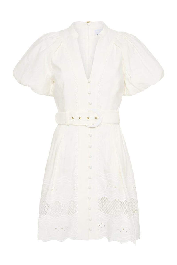 Miranda - Mini robe avec décolleté en V brodé