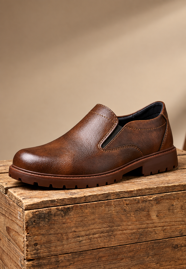 Mocassins pour homme à semelle track et élastiques latéraux - Jorrit