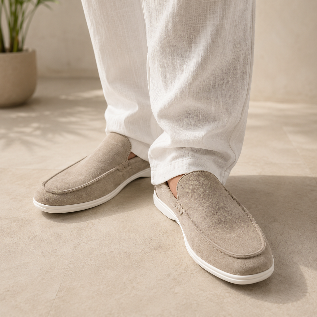 Einfarbige Herren-Mokassins im Herbst-Look – Gerald
