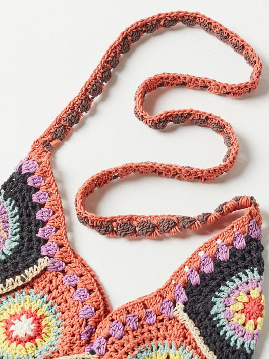 Karyna Sac hobo ouvert au crochet, fait à la main
