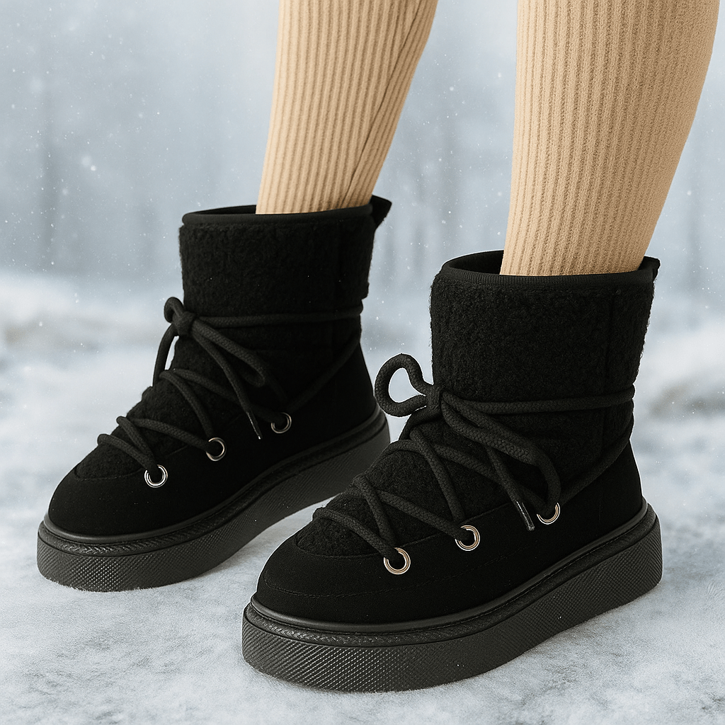 Gepolsterte Stiefel mit Plateausohle - Melvine