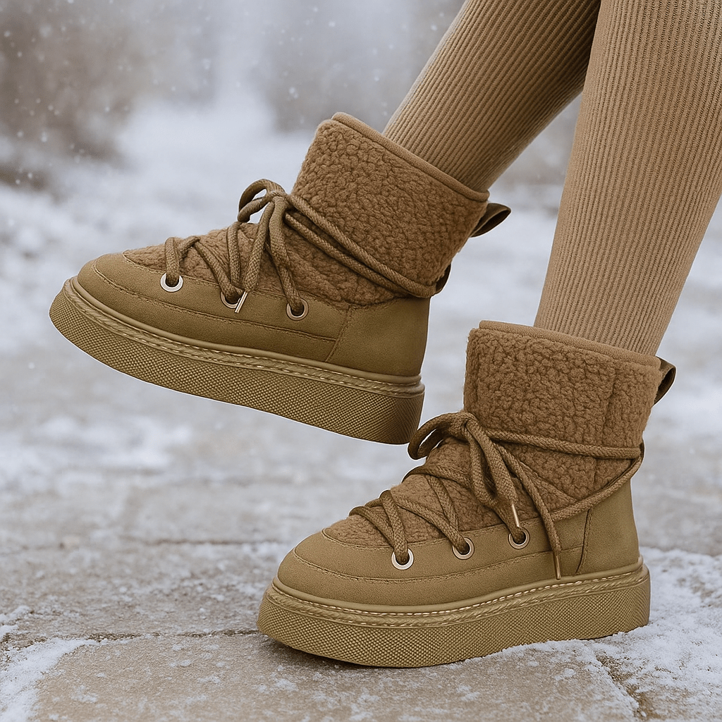 Gepolsterte Stiefel mit Plateausohle - Melvine