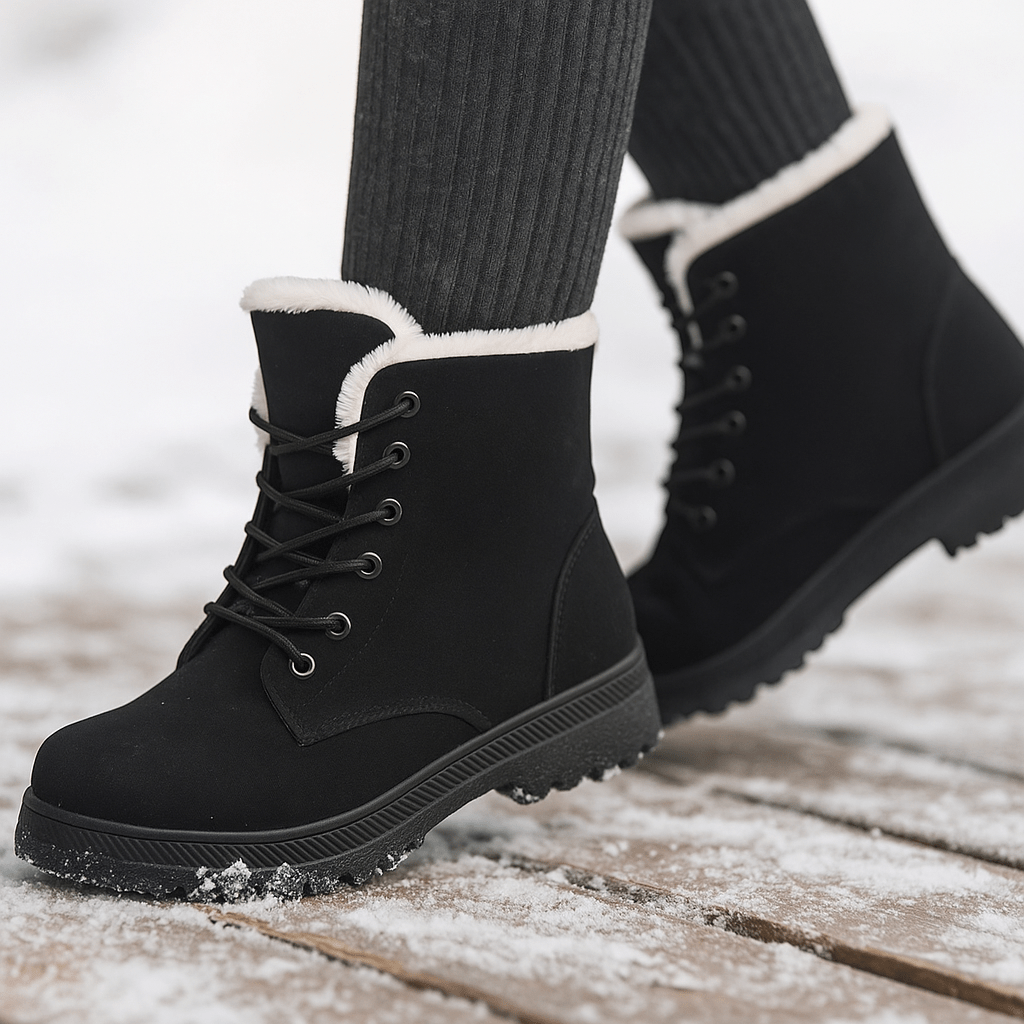 Damen-Stiefeletten mit Plüsch-Effekt - Lirenne