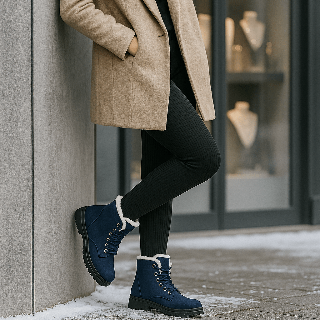 Damen-Stiefeletten mit Plüsch-Effekt - Lirenne