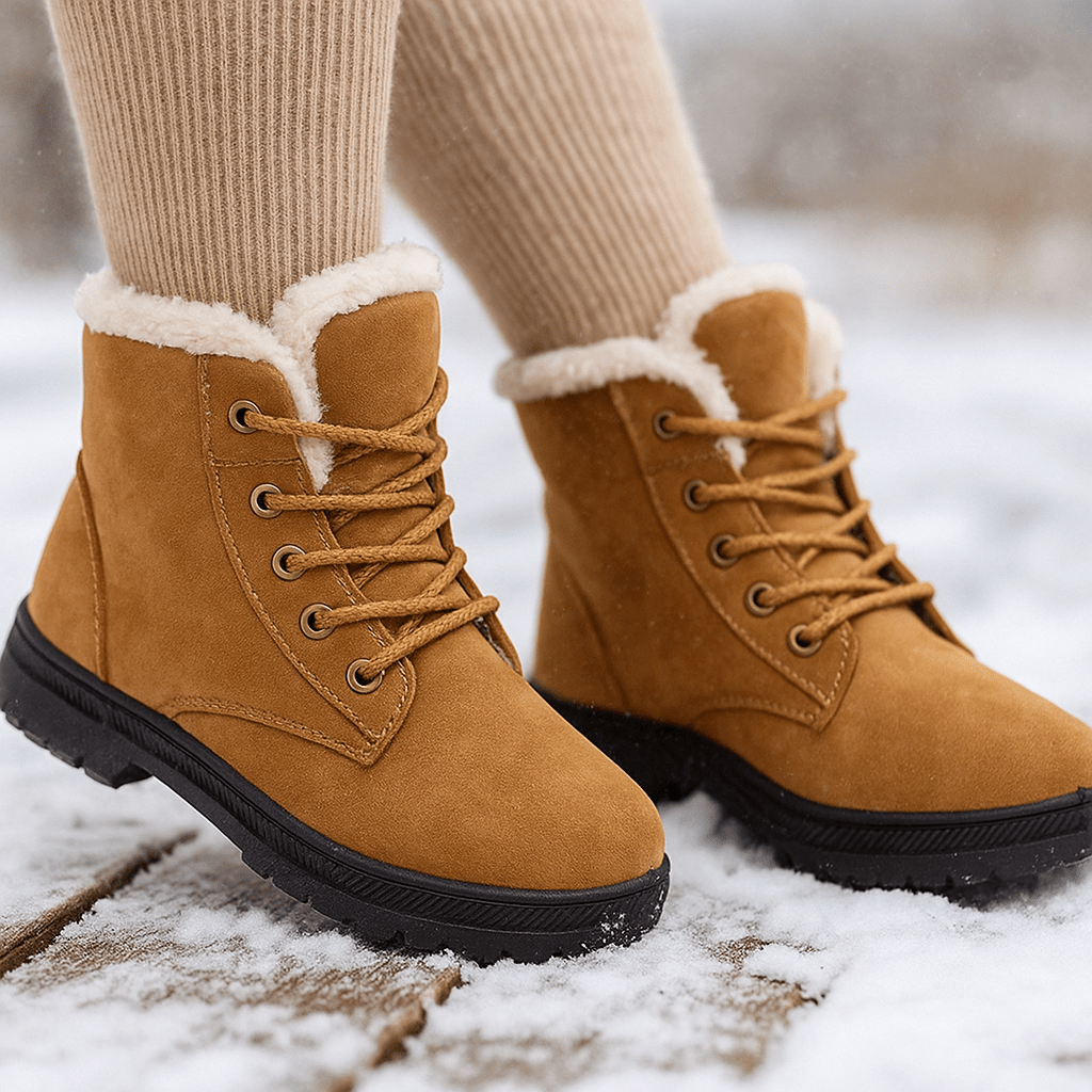 Damen-Stiefeletten mit Plüsch-Effekt - Lirenne