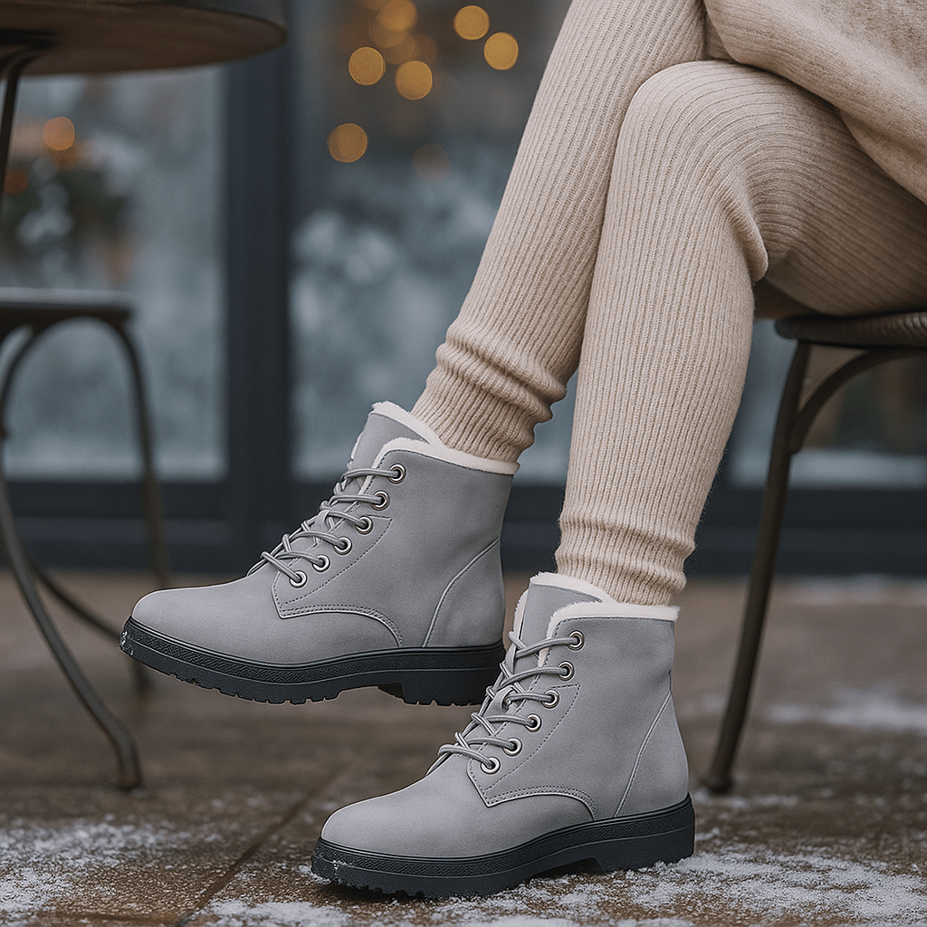 Damen-Stiefeletten mit Plüsch-Effekt - Lirenne