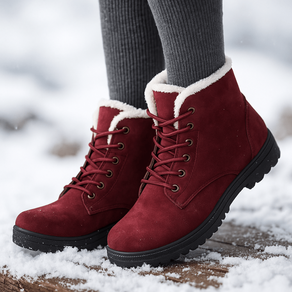 Damen-Stiefeletten mit Plüsch-Effekt - Lirenne