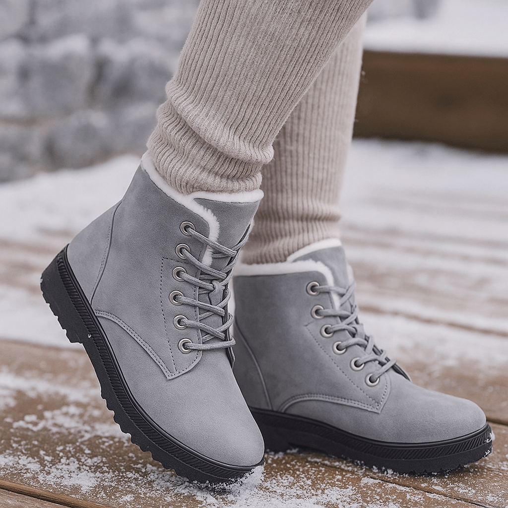 Damen-Stiefeletten mit Plüsch-Effekt - Lirenne