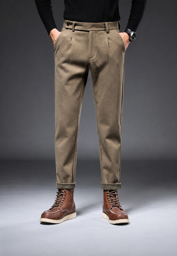 Pantalon décontracté à coupe droite avec pinces - Viktor