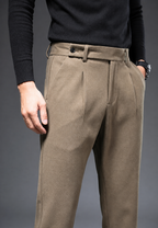 Freizeithose mit geradem Schnitt und Bundfalten – Viktor
