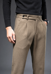 Pantalon décontracté à coupe droite avec pinces - Viktor