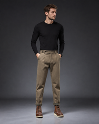 Pantalon décontracté à coupe droite avec pinces - Viktor